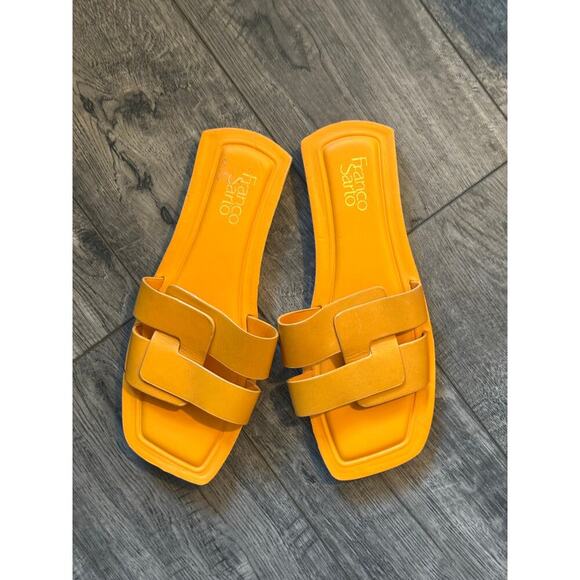 Franco Sarto Women's Peange Leather Caprislide Slide Sandals Size 10 - Picture 5 of 8